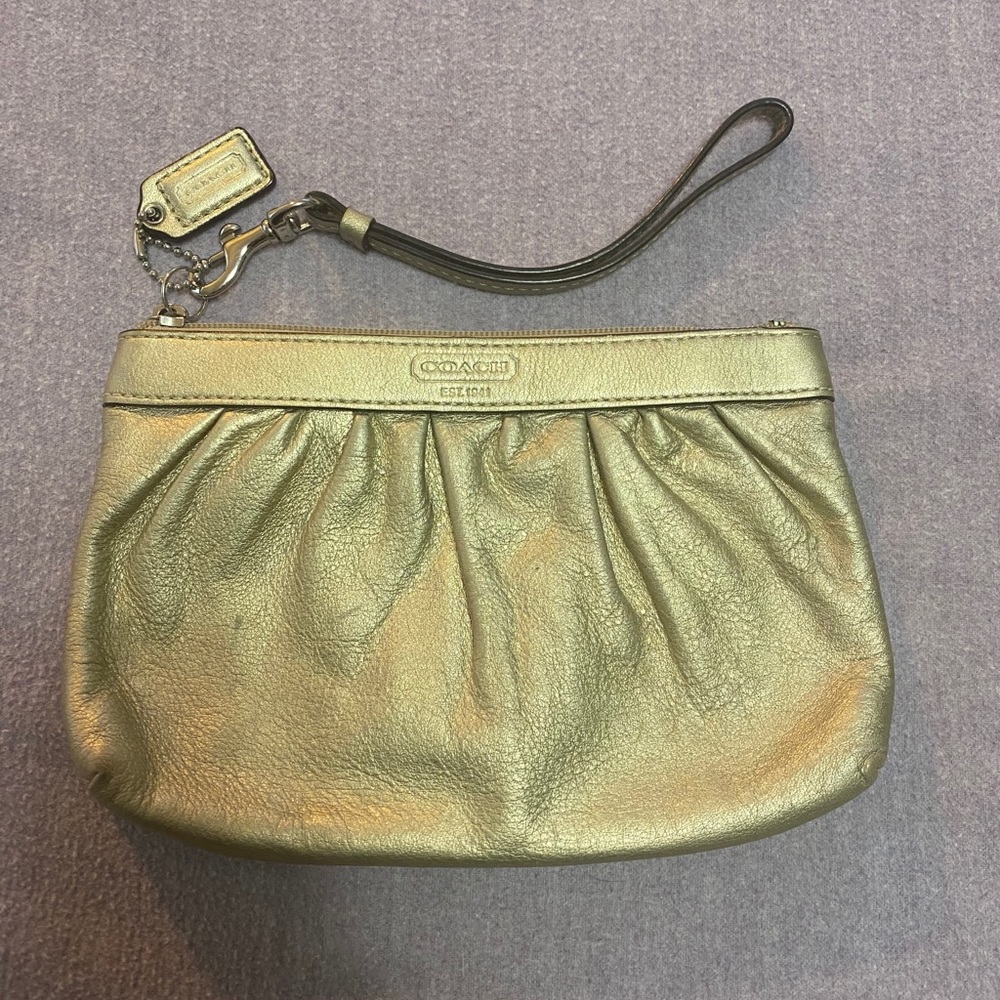 Gold Coach Wristlet